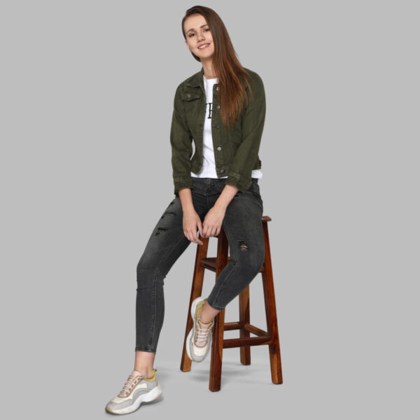 Olive Green Denim Jackets