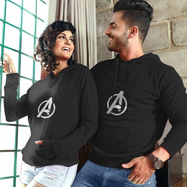 Couple Hoodies - Avenger White