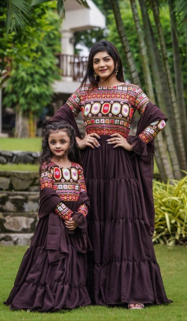 designer gown for mother and daughter