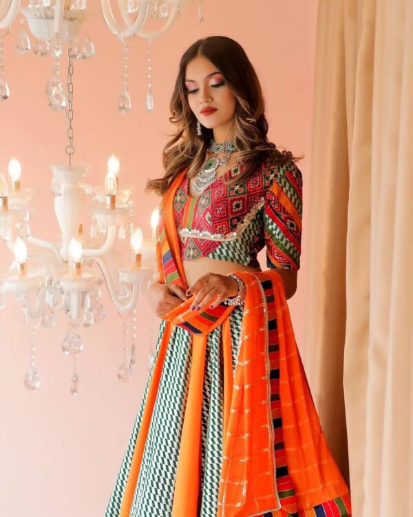 designer printed lehenga choli