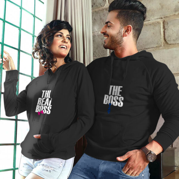 Couple Hoodies - The Boss and The Real Boss