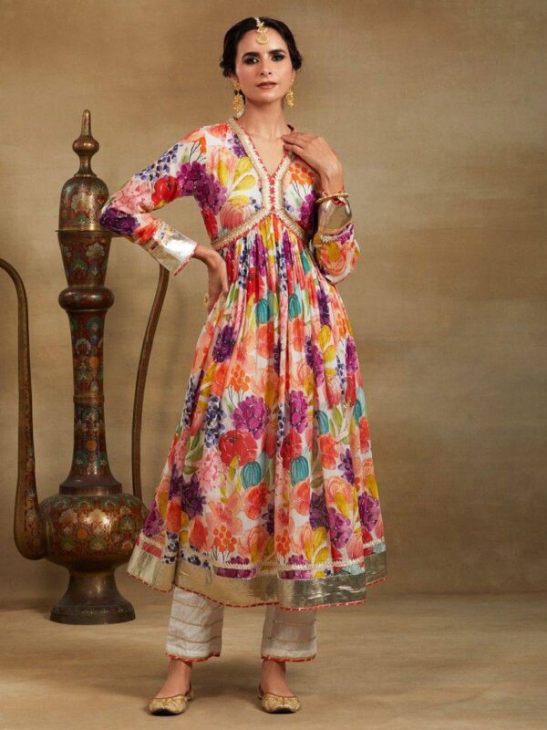 Printed Anarkali gown