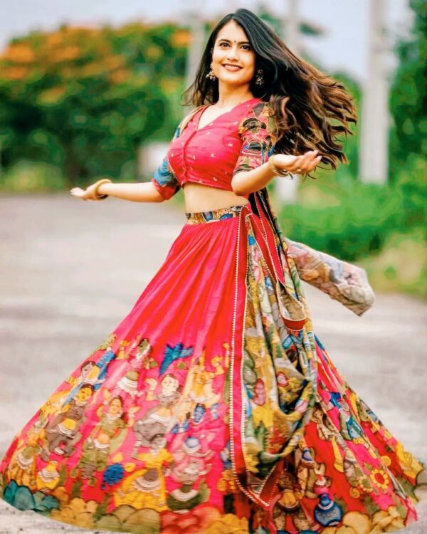 Printed lehenga choli for girl