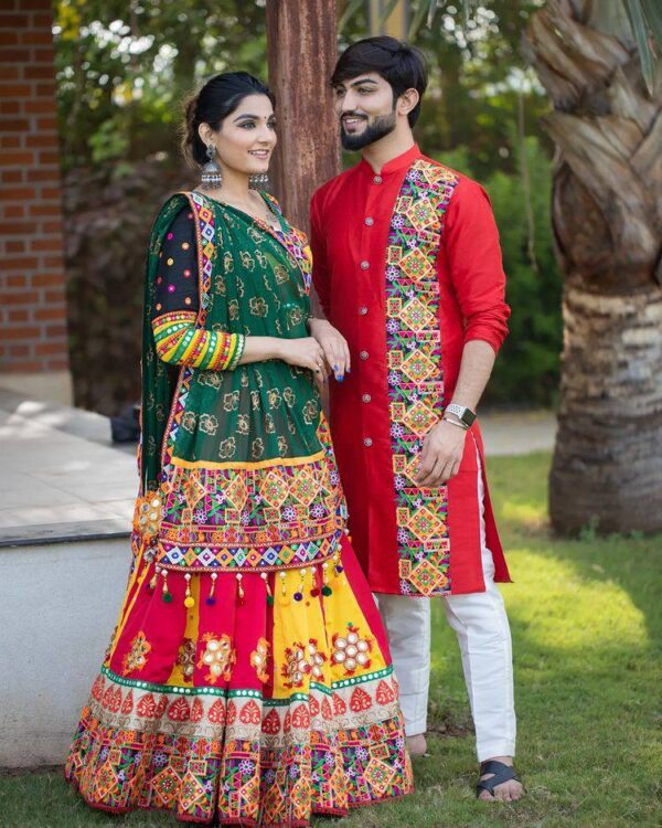 lehenga choli and kurta for couple